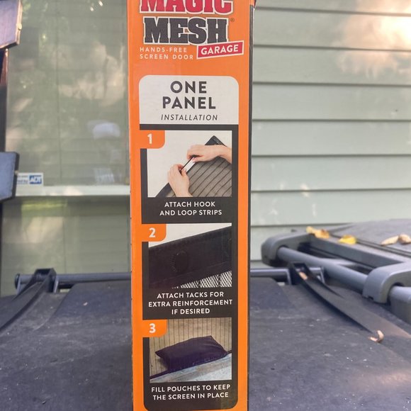 Magic Mesh Hands Free Screen Garage Door 8-9 Ft (New still in box) - Picture 5 of 11